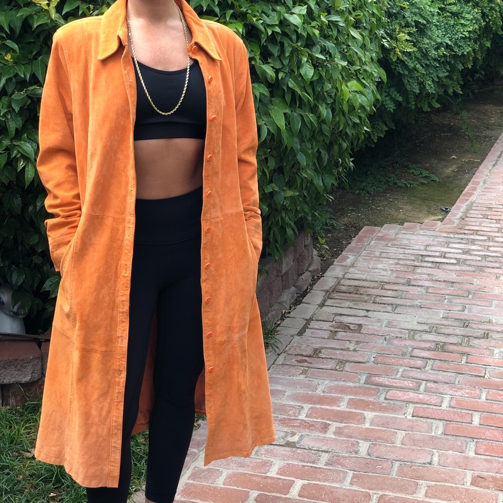 Suede Trench Coat